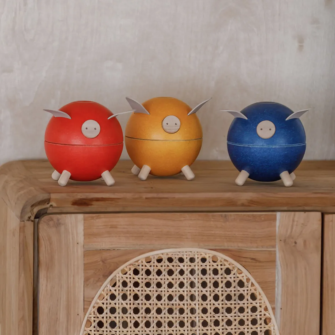 Piggy Bank in Red by PlanToys