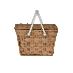 Piki Rattan Basket in Natural by Olli Ella