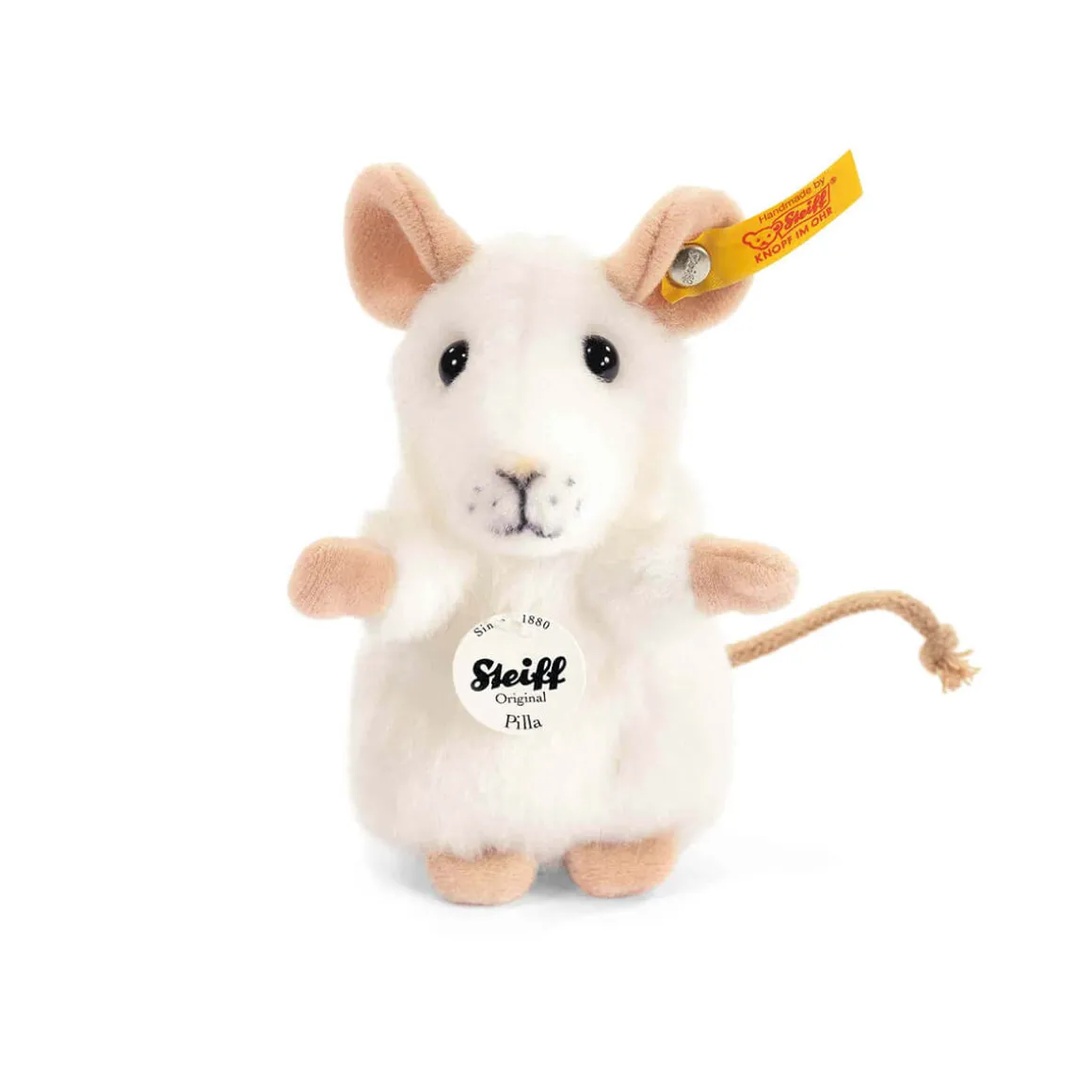 Pilla Mouse (10cm) in White by Steiff