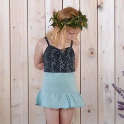 Pima Ruched Camisole in Verdant Trellis by Iver & Isla
