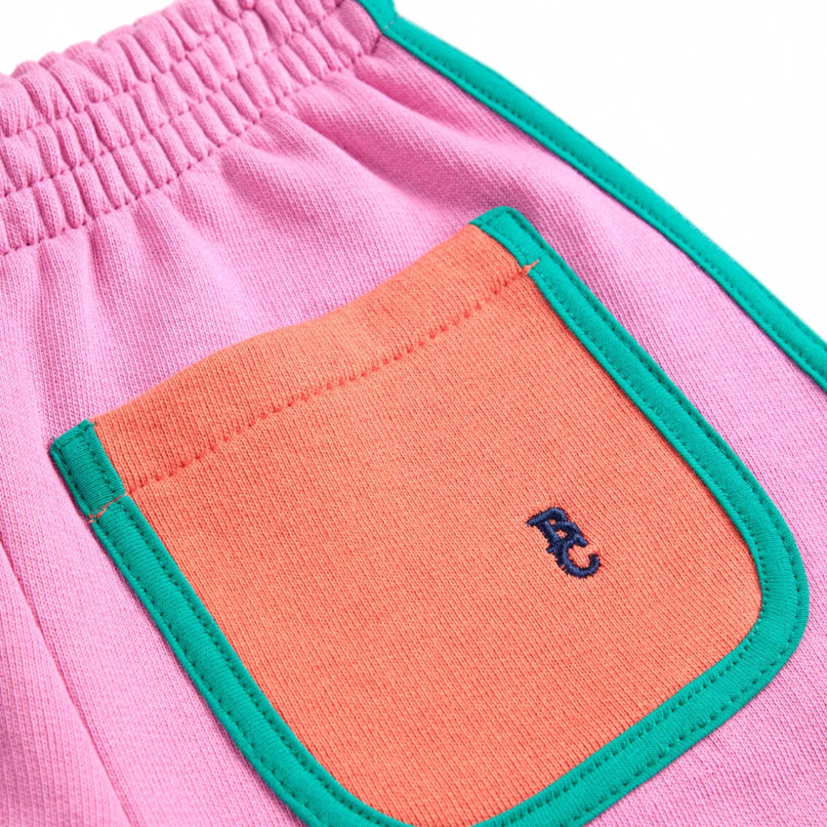 Pink Colour Block Shorts by Bobo Choses