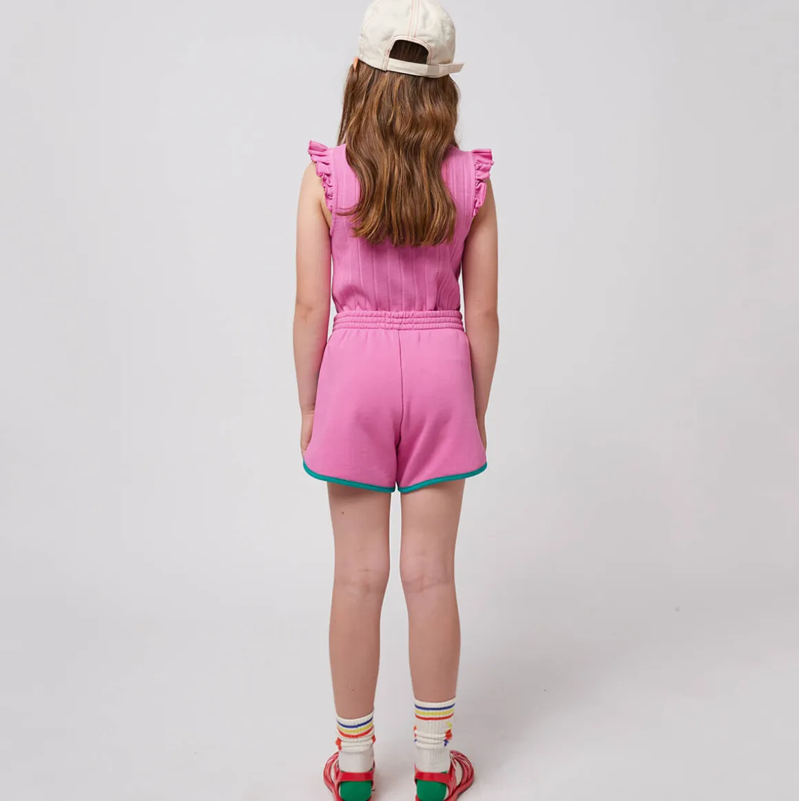 Pink Colour Block Shorts by Bobo Choses
