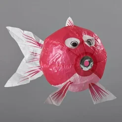 Pink Fish Japanese Paper Balloon by Petra Boase