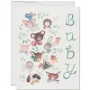 Pink Noses Baby Greetings Card by Red Cap Cards