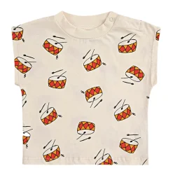 Play The Drum AOP Baby T-Shirt by Bobo Choses - Last One In Stock - 3 Months