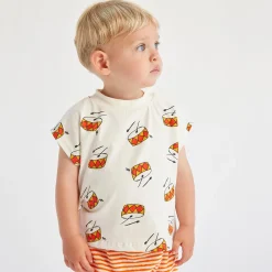 Play The Drum AOP Baby T-Shirt by Bobo Choses - Last One In Stock - 3 Months