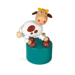 Pocket Cow / Donkey Push Up Toy by Janod