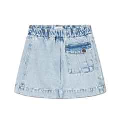 Pocket Skirt in Light Blue Denim by Repose AMS