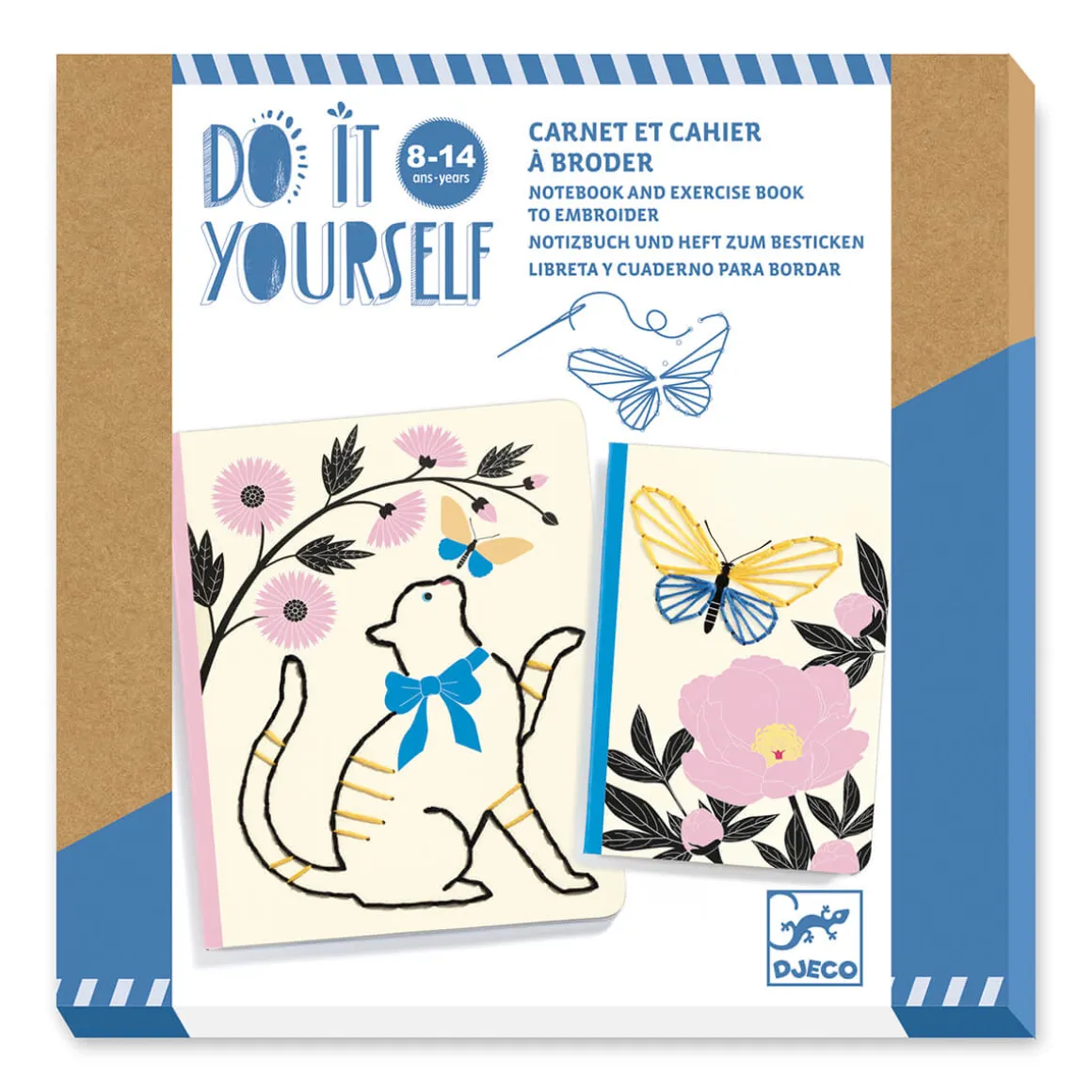 Poetic Garden Embroidered Notebook DIY Craft Kit by Djeco