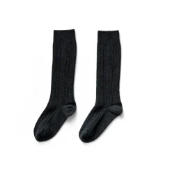 Pointelle Rib Knee Socks in Soot by Soor Ploom