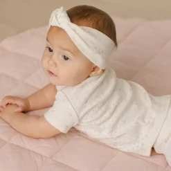 Pointelle Tee and Legging Set in Pink Ditsy by Quincy Mae