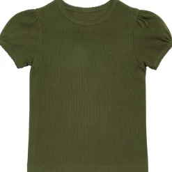 Pointelle Tee in Fern by Little Cotton Clothes