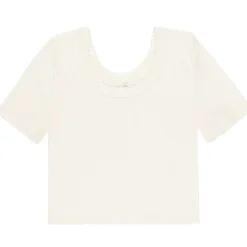 Pointelle Tee in Ivory by Rylee & Cru