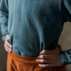 Pointelle Tee in Slate by Little Cotton Clothes
