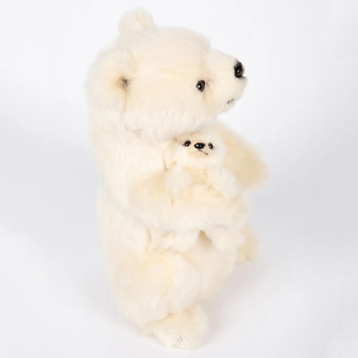 Polar Bear Mama With Baby (31cm) by Hansa