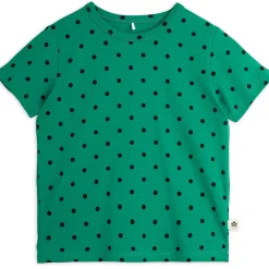 Polka Dot T-Shirt in Green by Mini Rodini