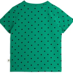 Polka Dot T-Shirt in Green by Mini Rodini