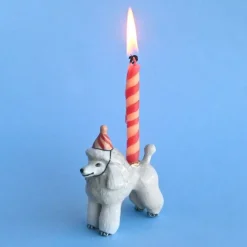 Poodle Ceramic Cake Topper by Camp Hollow
