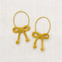 Popcorn Bow Elastic Set in Citron by Misha & Puff