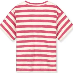 POP Terry Oversized Tee in Cherry / Cream by Gray Label