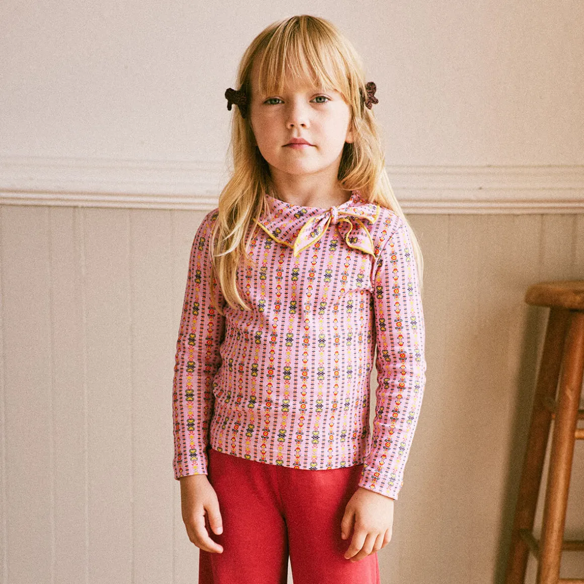 Portrait Top in Pink Lilac Bohemia by Misha & Puff