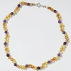 Posy Adult Necklace in Amethyst And Citrine by Nirrimis
