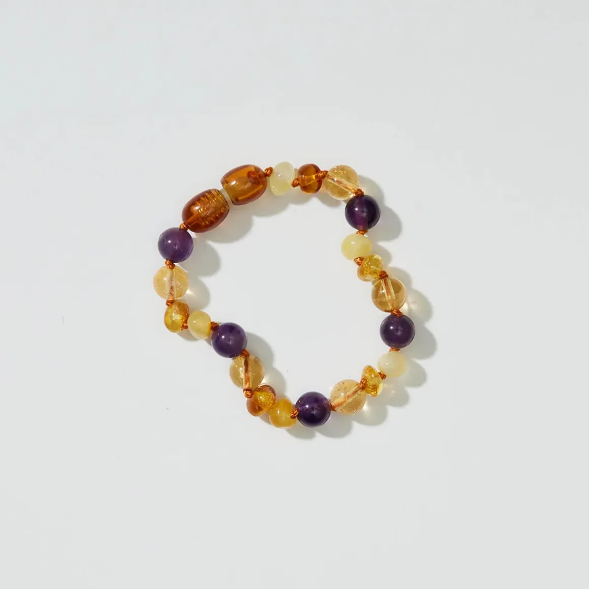 Posy Kids Bracelet in Amethyst And Citrine by Nirrimis