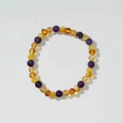 Posy Kids Bracelet in Amethyst And Citrine by Nirrimis