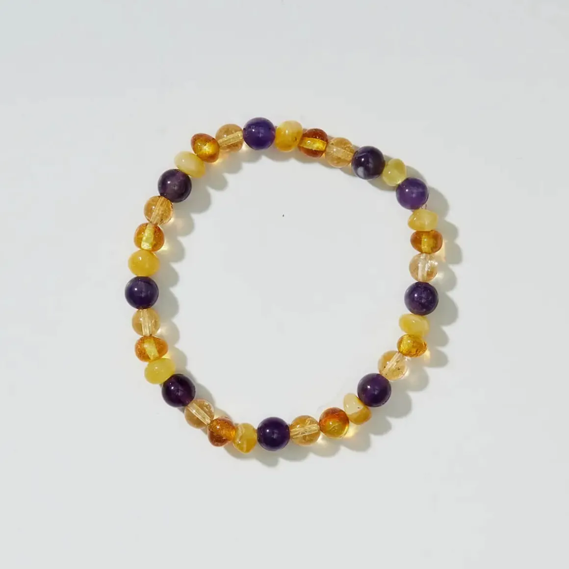 Posy Kids Bracelet in Amethyst And Citrine by Nirrimis