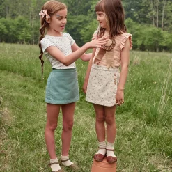 Pouf Tee in Horseshoe Print Taffy by Soor Ploom