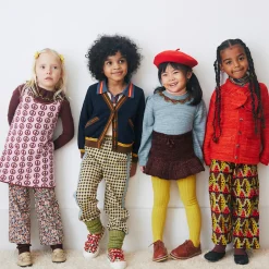 Prudence Dress in Pink Liliac Peace Jacquard by Misha & Puff - Last Ones In Stock - 6-8 Years