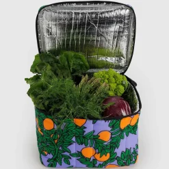 Puffy Cooler Bag in Orange Tree Periwinkle by Baggu