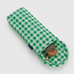 Puffy Glasses Sleeve in Green Gingham by Baggu