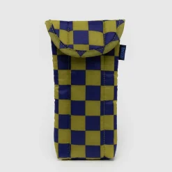 Puffy Glasses Sleeve in Pear Navy Check by Baggu