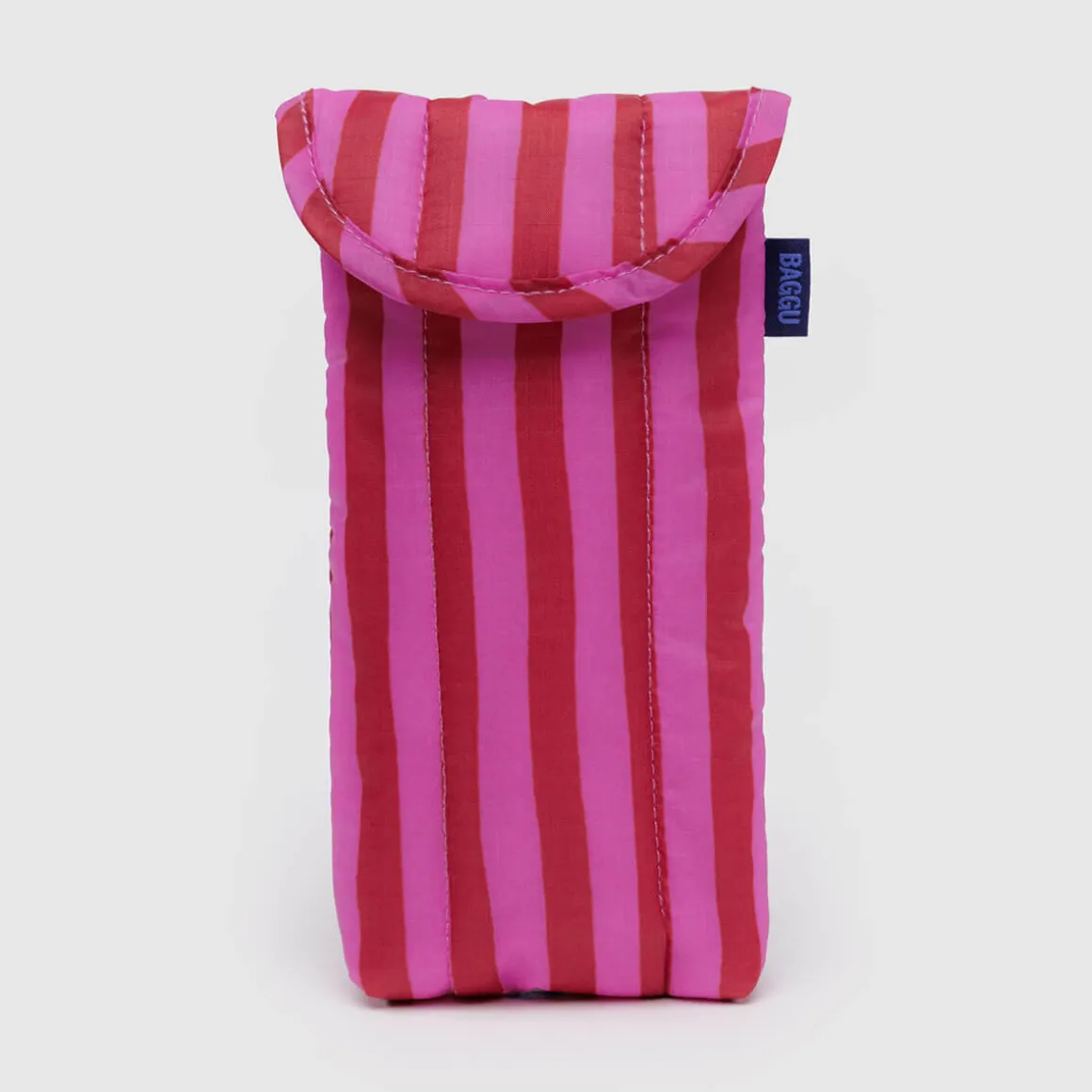 Puffy Glasses Sleeve in Pink and Red Painted Stripe by Baggu