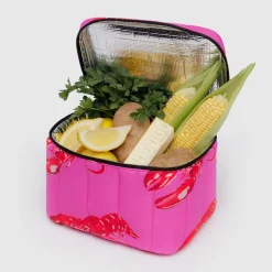 Puffy Lunch Bag in Pink Lobster by Baggu