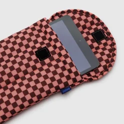Puffy Tablet Sleeve 8" in Pink Brown Check by Baggu