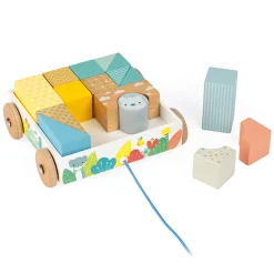Pure Pull Along Blocks Cart by Janod