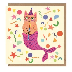 Purrmaid Greetings Card by Emma Jayne for Earlybird Designs