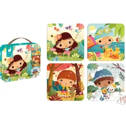 4 Puzzles The Four Seasons by Janod