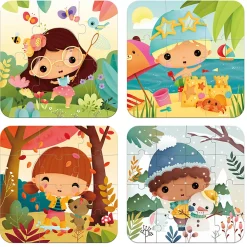 4 Puzzles The Four Seasons by Janod