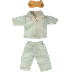 Pyjamas For Dad Mouse (Green Check) by Maileg