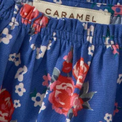 Queen's Park Blouse in Rose Posy Print Blue by Caramel