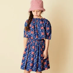 Queen's Park Blouse in Rose Posy Print Blue by Caramel