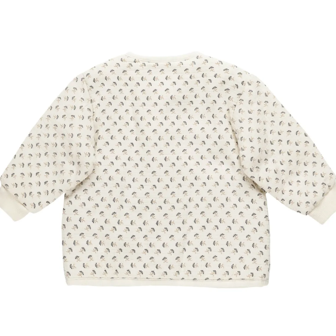Quilted V-Neck Button Jacket in French Flora by Quincy Mae