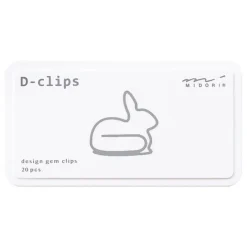 Rabbit D-Clip Paperclips by Midori