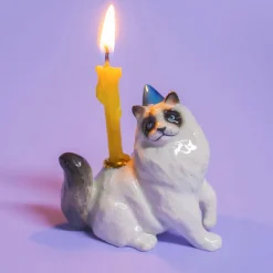 Ragdoll Cat Ceramic Cake Topper by Camp Hollow