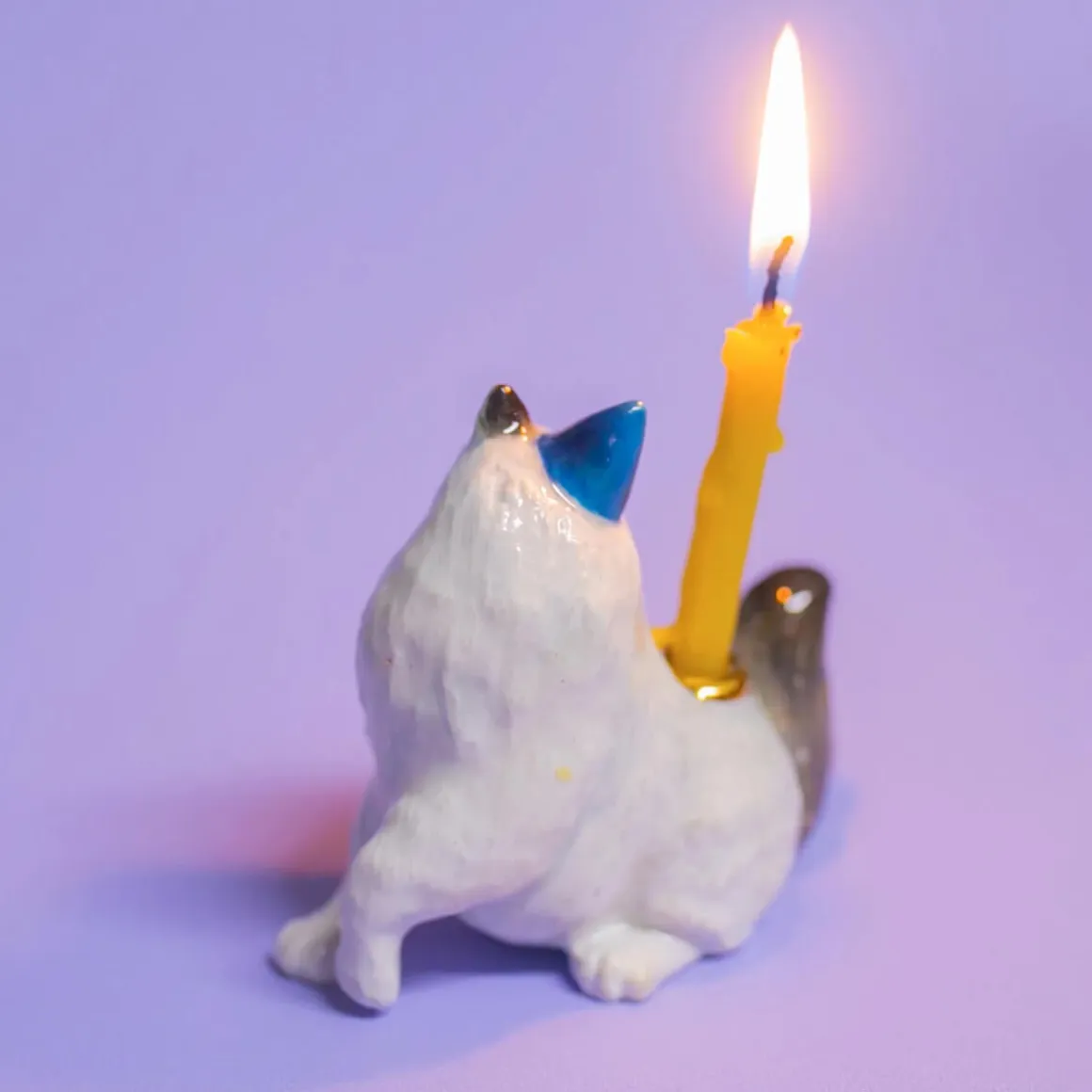 Ragdoll Cat Ceramic Cake Topper by Camp Hollow