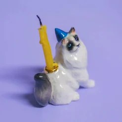 Ragdoll Cat Ceramic Cake Topper by Camp Hollow