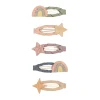 Rainbow And Star Mini Clic Clac Hair Clips by Mimi & Lula